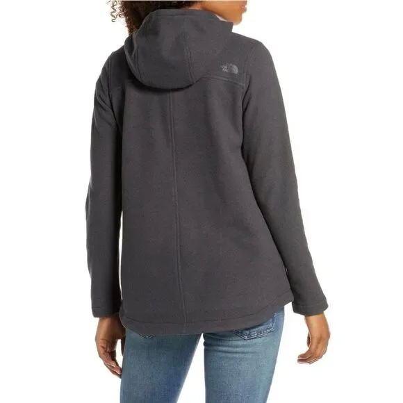 The North Face Knit Stitch Pullover Snap On Hoodie.Heathered Gray. Sz XS - Picture 1 of 13